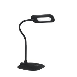 Obrázek pro produkt Stolní lampa LAMPADA DA LETTURA LED DARWIN černá, rameno nastavitelné 4,8 W 700 lm 4000 K stmívatelné 16x53,5 cm - FANEUROPE