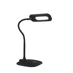 Obrázek pro produkt Stolní lampa LAMPADA DA LETTURA LED DARWIN černá, rameno nastavitelné 4,8 W 700 lm 4000 K stmívatelné 16x53,5 cm - FANEUROPE