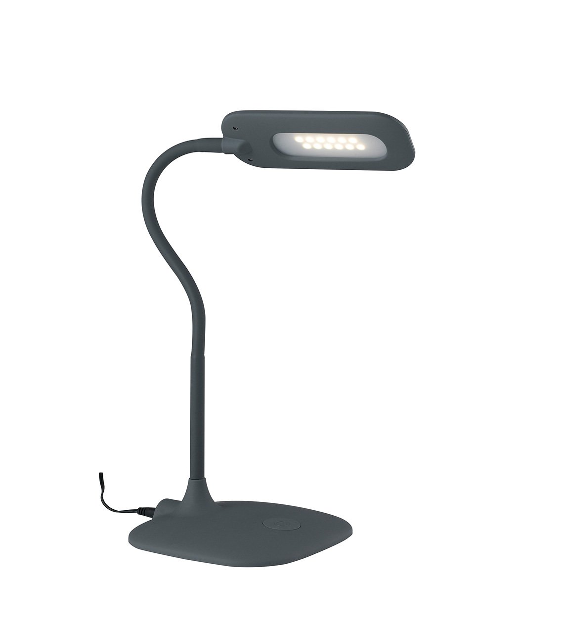 FAN LEDT-DARWIN-GREY Stolní lampa LAMPADA DA LETTURA LED DARWIN šedá, rameno nastavitelné 4,8 W 700 lm 4000 K stmívatelné 16x53,5 cm - FANEUROPE