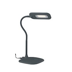 Obrázek pro produkt Stolní lampa LAMPADA DA LETTURA LED DARWIN šedá, rameno nastavitelné 4,8 W 700 lm 4000 K stmívatelné 16x53,5 cm - FANEUROPE