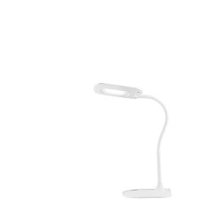 Obrázek pro produkt Stolní lampa LAMPADA DA LETTURA LED DARWIN bílá, rameno nastavitelné 4,8 W 700 lm 4000 K stmívatelné 16x53,5 cm - FANEUROPE