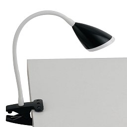Obrázek pro produkt Stolní lampa LAMPADA DA LETTURA LED HEGEL černá s klipem 3,7 W 450 lm 4000 K 9,5x33 cm - FANEUROPE
