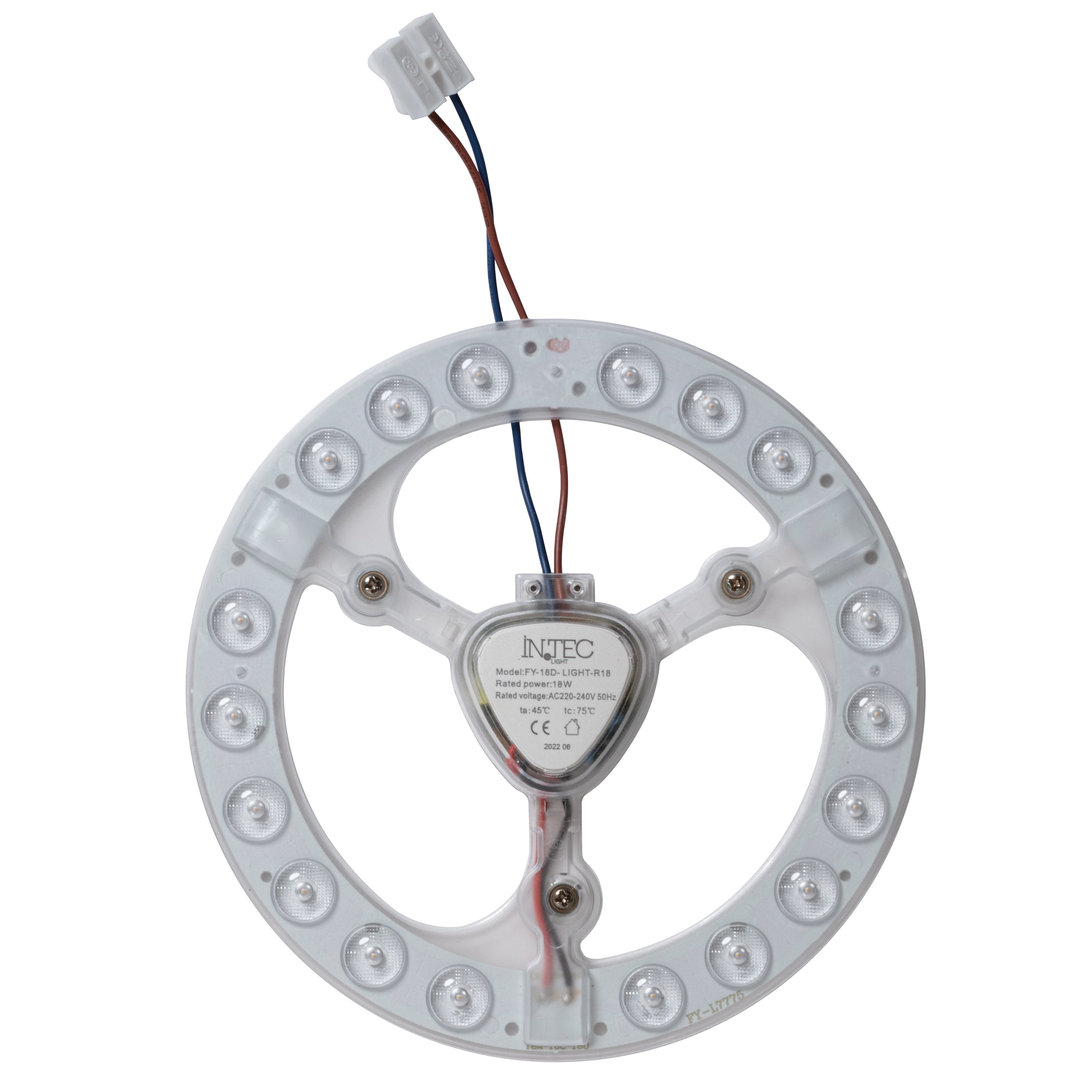 FAN LIGHT-R18 LED modul 17W 2640lm CCT 180° 185x22 mm 25000 h CRI 80 - FANEUROPE