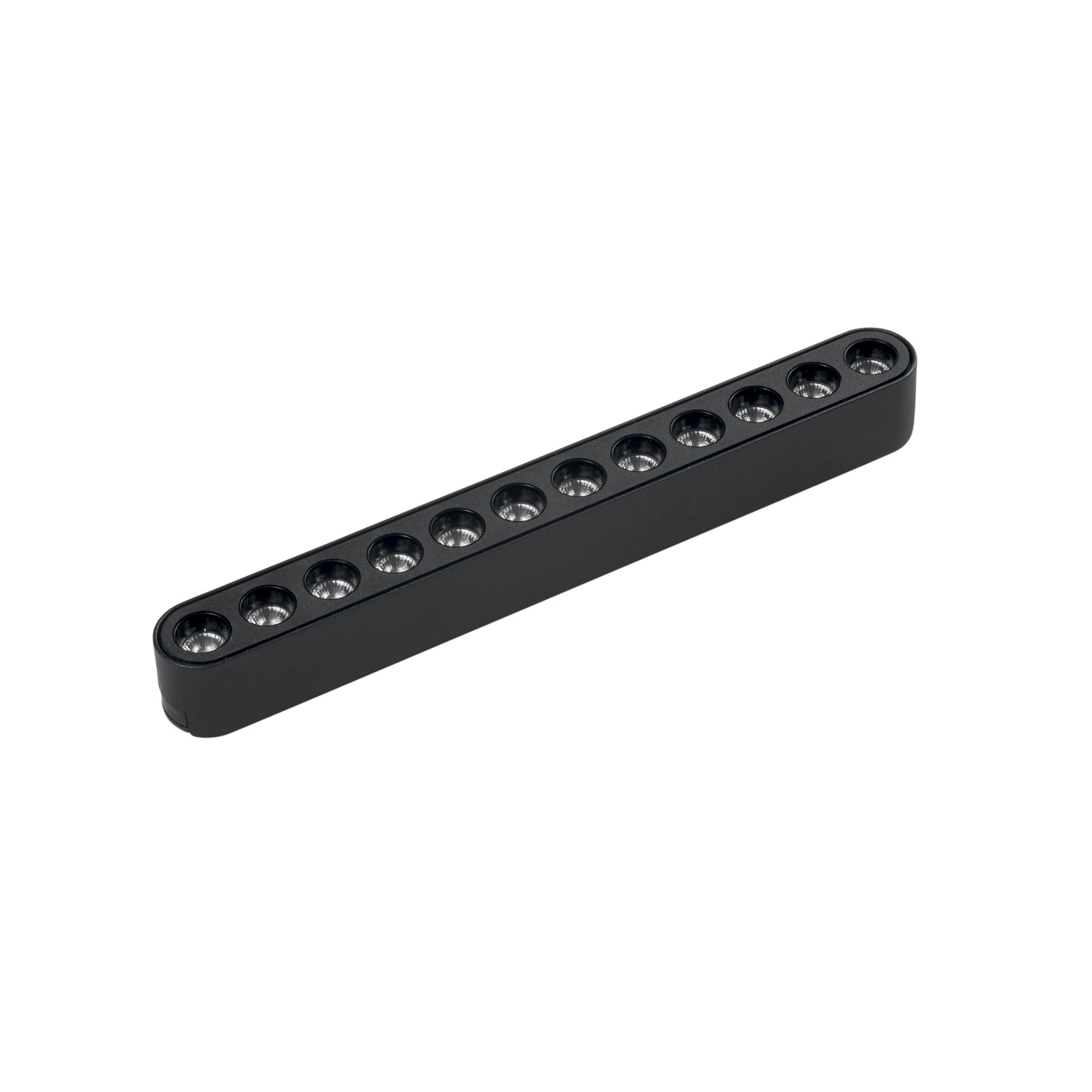 FAN BERNINI-LINE22-UGR Systém 48 V - lineární LED svítidlo na liště Bernini, 48 V, černé, hliník/plast, 12 W, 1440 lm, CCT, 2,9 x 22,23 x 2,5 cm - FANEUROPE
