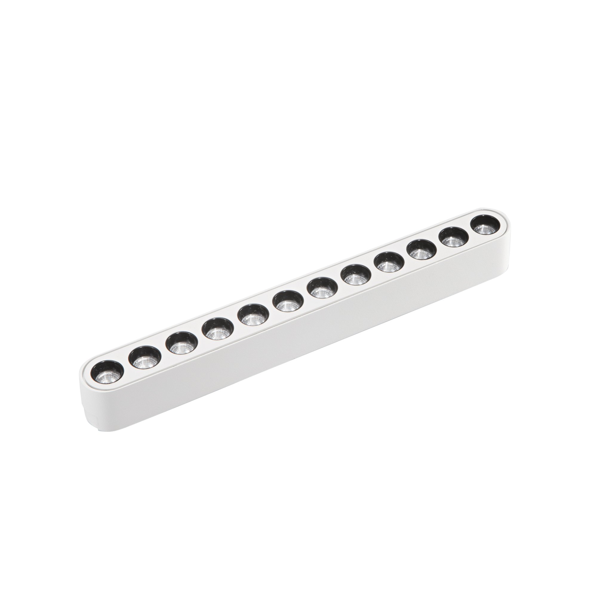 FAN BERNINI-LINE22-UGR-BCO Systém 48 V - lineární LED svítidlo na liště Bernini, 48 V, bílé, hliník/plast, 12 W, 1440 lm, CCT, 2,9 x 22,23 x 2,5 cm - FANEUROPE