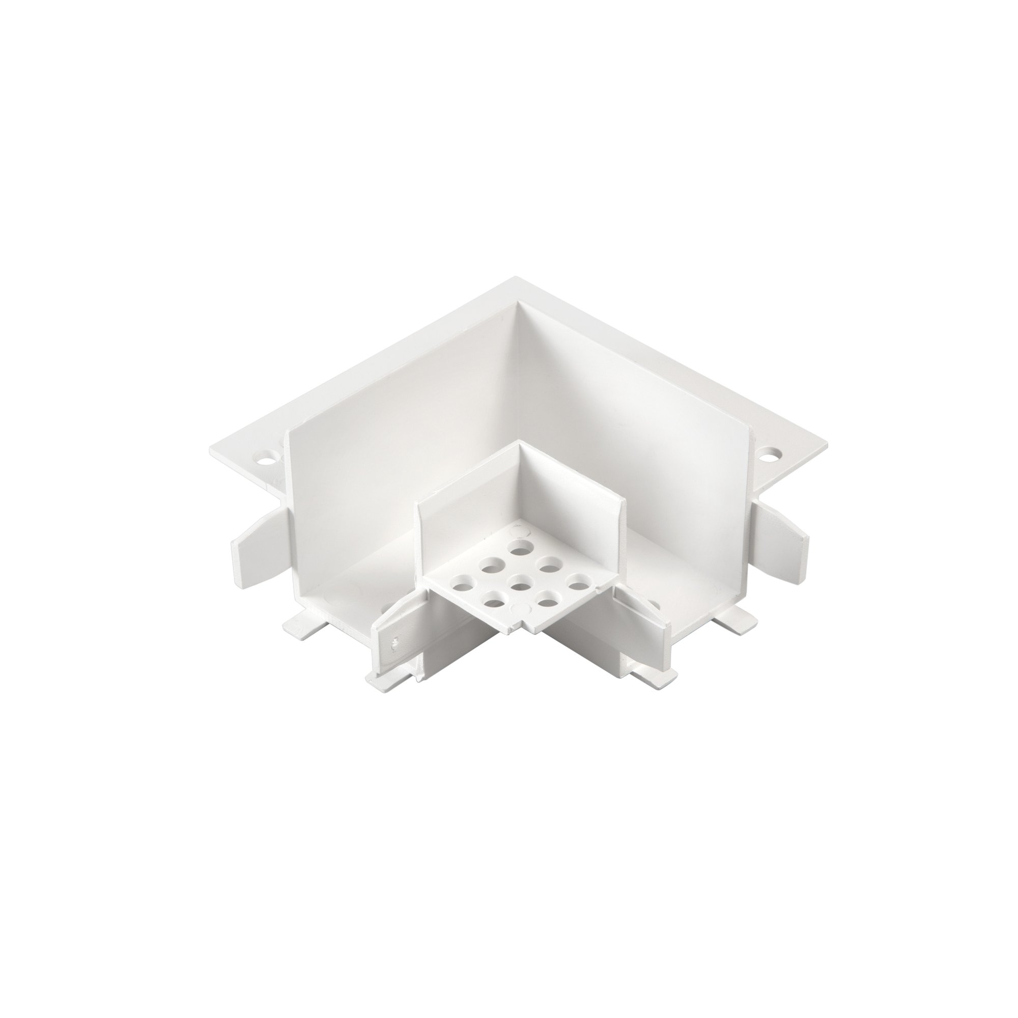 FAN BERNINI-TL-L-BCO Příslušenství - úhlová spojka Bernini pro zapuštěné montážní pouzdro AD, 7,8 x 6,78 cm, bílá - FANEUROPE