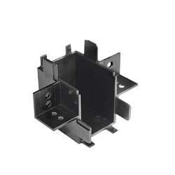 Obrázek pro produkt Příslušenství - vertikální úhlová spojka Bernini pro zapuštěné montážní pouzdro AD, 4,63 x 3,33 x 6,5 cm, černá - FANEUROPE