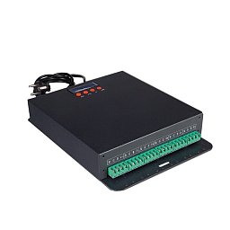 Obrázek pro produkt Ovladač LED DMX512 RGB, vstup AC 230 V, výstup DC 12/24 V, 300 W, 6 kanálů RGB (50 W), 33,2 x 25 x 5,8 cm - FANEUROPE