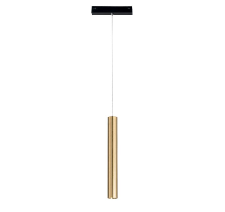 FAN DAVINCI-G-S35C Závěsné svítidlo systému 48 V Davinci Tubo, zlaté, LED, 3 W, 300 lm, 3000 K, 3,5 x 132,8 cm - FANEUROPE
