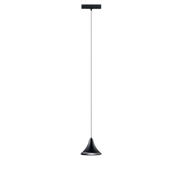 FAN DAVINCI-S15C Závěsné svítidlo systému 48 V - Davinci Cymbal, černé, LED, 8 W, 780 lm, 3000 K, 15 x 150cm - FANEUROPE