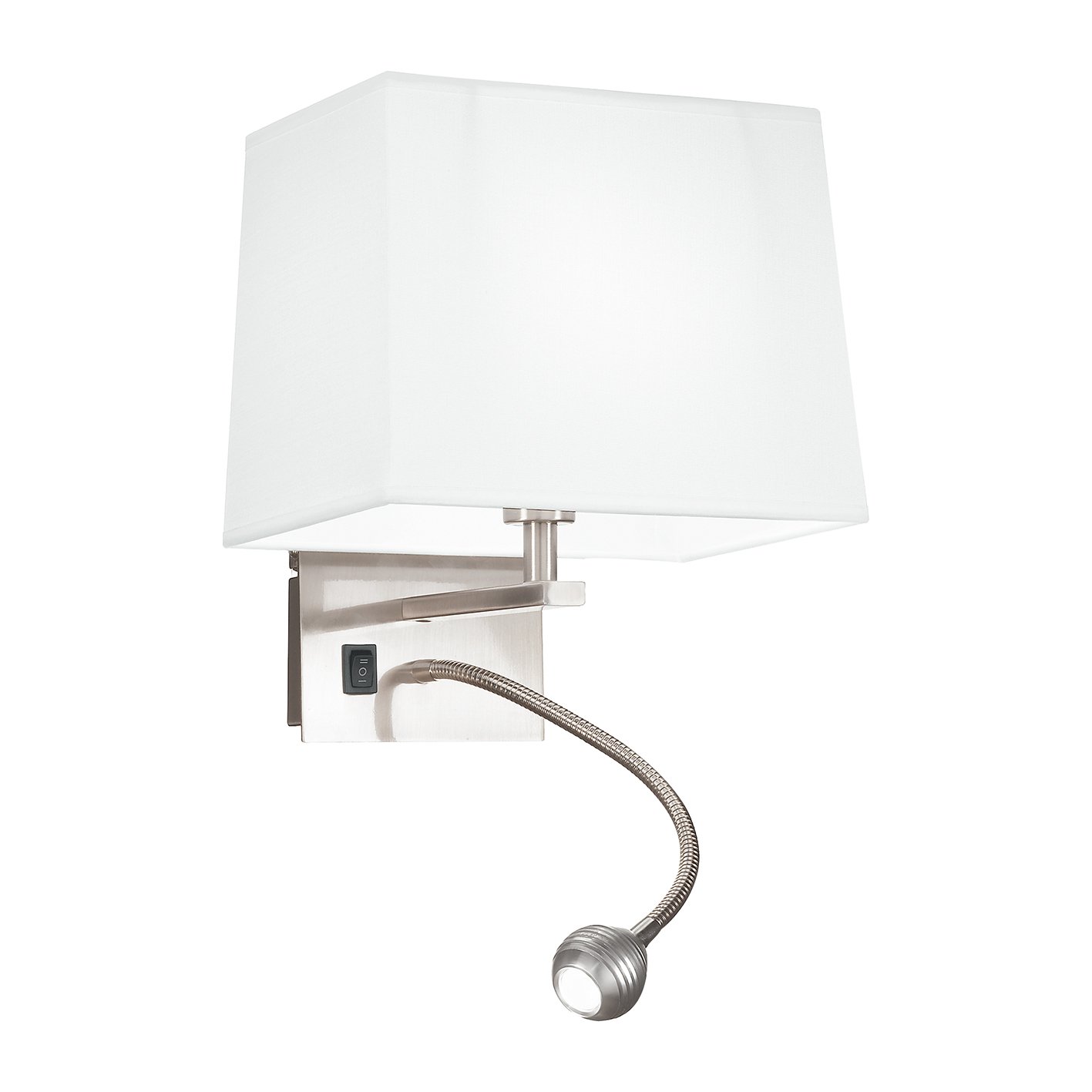 FAN I-090111-5E Nástěnné svítidlo Helly, pyramidové, bílé, LED + 1 x E14, 3 W, 60 lm, 4500 K, 22 x 30 x 24 cm - FANEUROPE