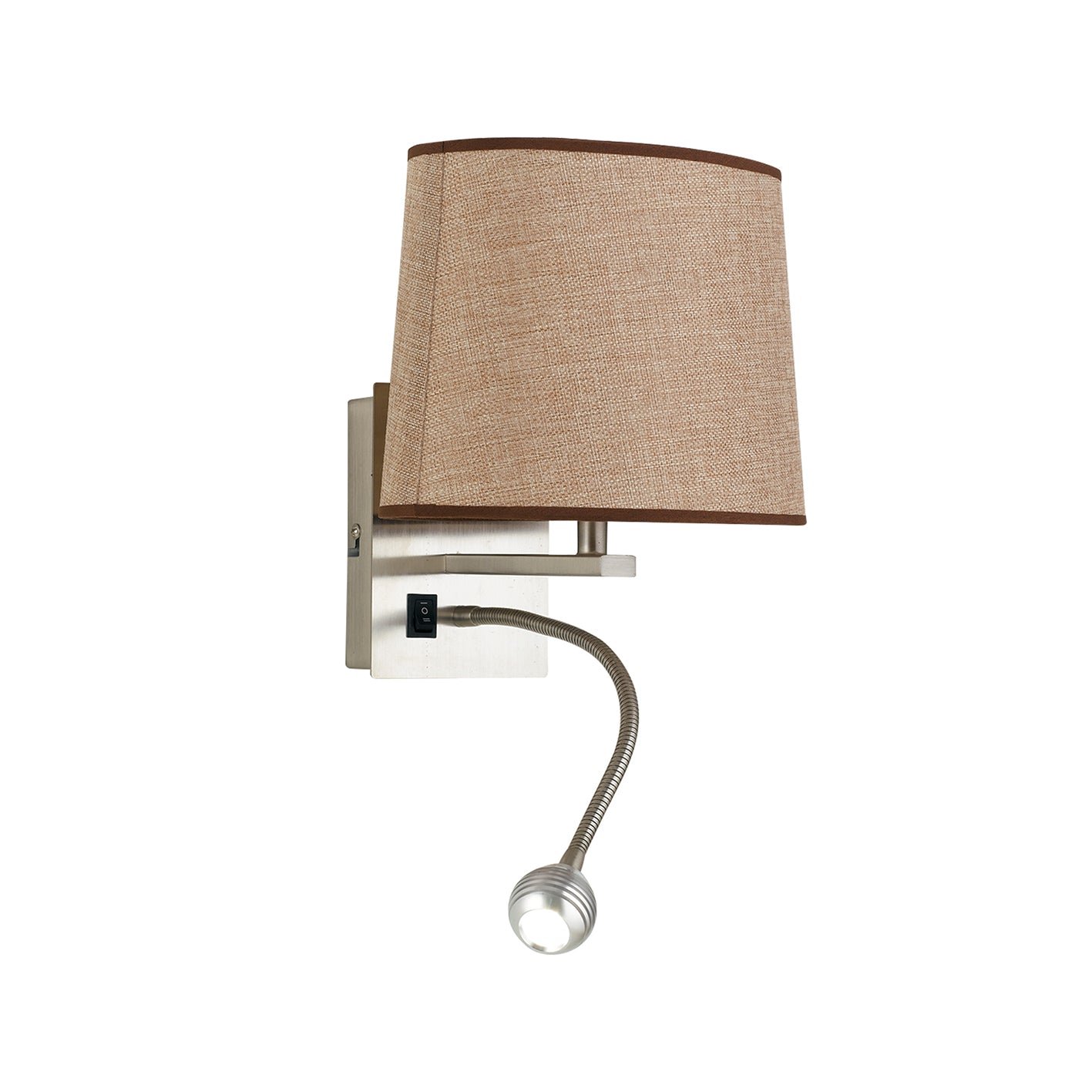 FAN I-090111-5F Nástěnné svítidlo Helly, oválné, ecru, LED + 1 x E14, 3 W, 60 lm, 4500 K, 19,5 x 30 x 24 cm - FANEUROPE