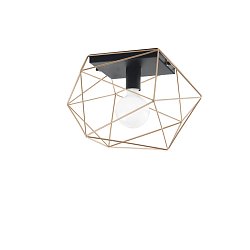Obrázek pro produkt Stropní svítidlo Abraxas, černá/zlatá, 1 x E27, 40,5 x29,5 x 26,5 cm - FANEUROPE