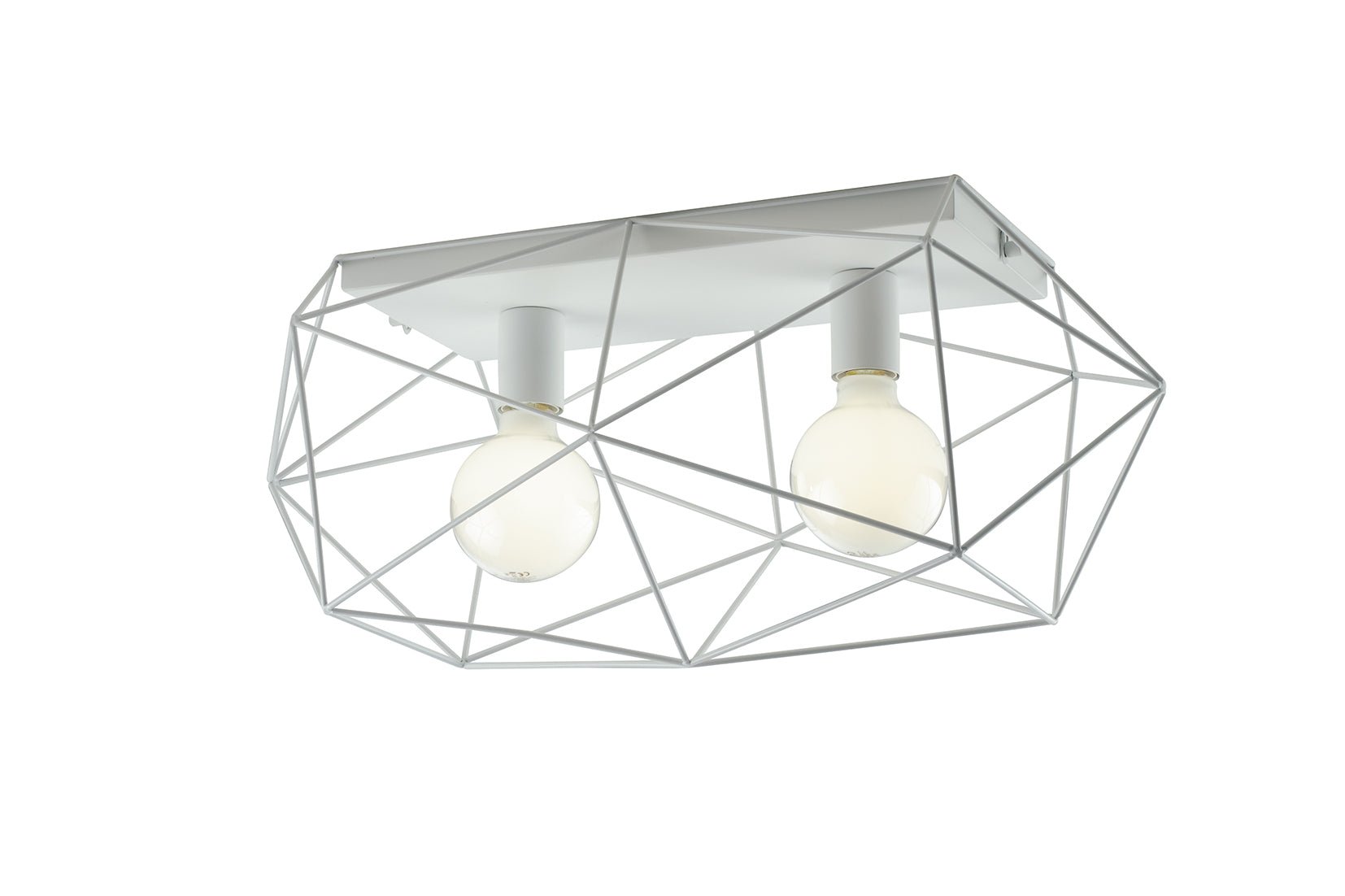 FAN I-ABRAXAS-PL2 BCO Stropní svítidlo Abraxas, bílé, 2 x E27, 60 x 30 x 26,5 cm - FANEUROPE