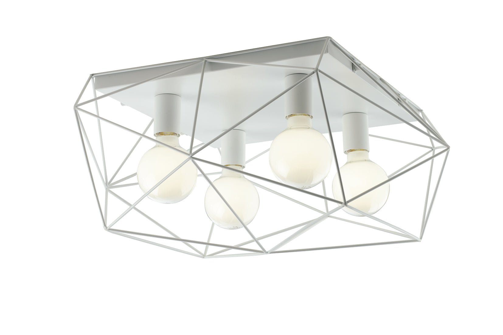 FAN I-ABRAXAS-PL4 BCO Stropní svítidlo Abraxas, bílé, 4 x E27, 62 x 51 x 27 cm - FANEUROPE