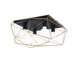 Obrázek pro produkt Stropní svítidlo Abraxas, černá/zlatá, 4 x E27, 41,7 x 40 x 26,5 cm - FANEUROPE