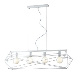 Obrázek pro produkt Závěsné svítidlo Abraxas, bílé, 4 x E27, 106 x 29,5 x 150 cm - FANEUROPE