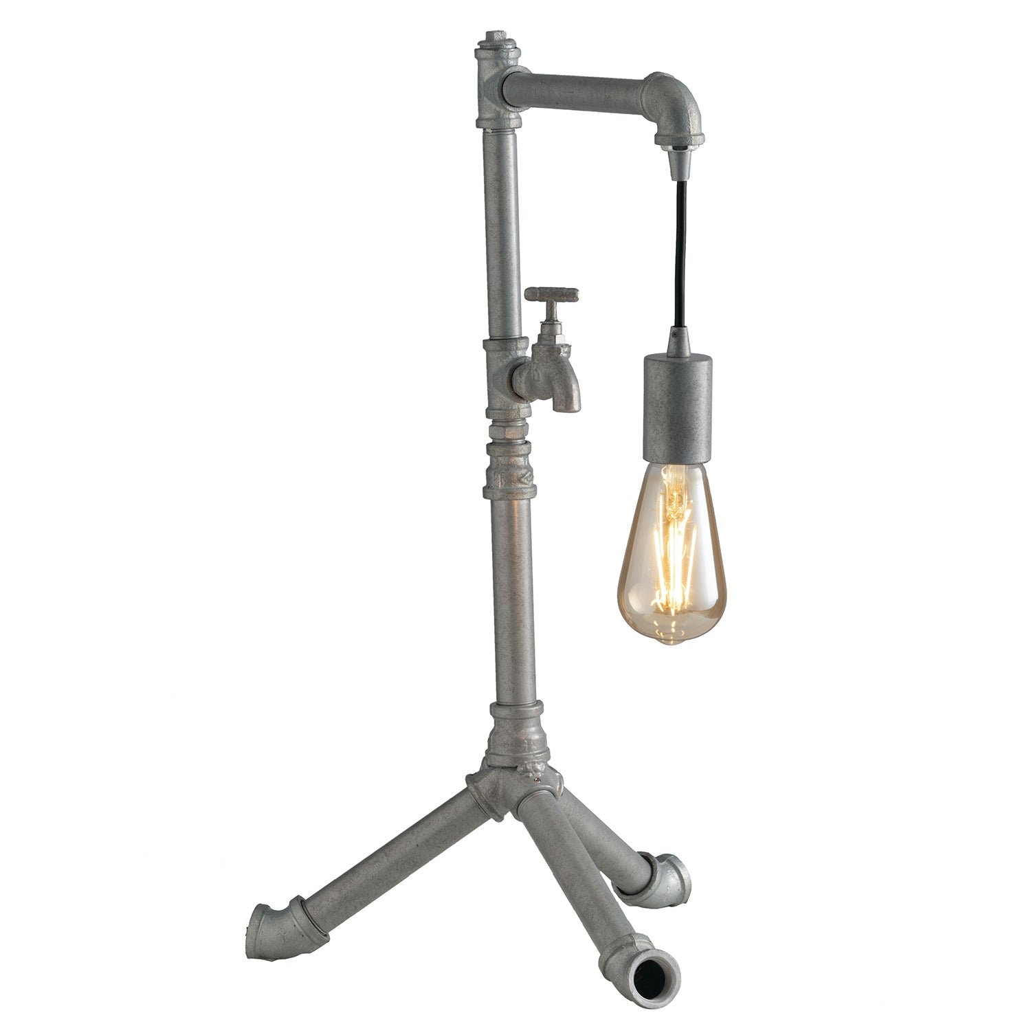 FAN I-AMARCORD-L1 ZN Stolní lampa Lume Amarcord, pozinkovaná, 1 x E27, 41 x 30 x 61 cm - FANEUROPE