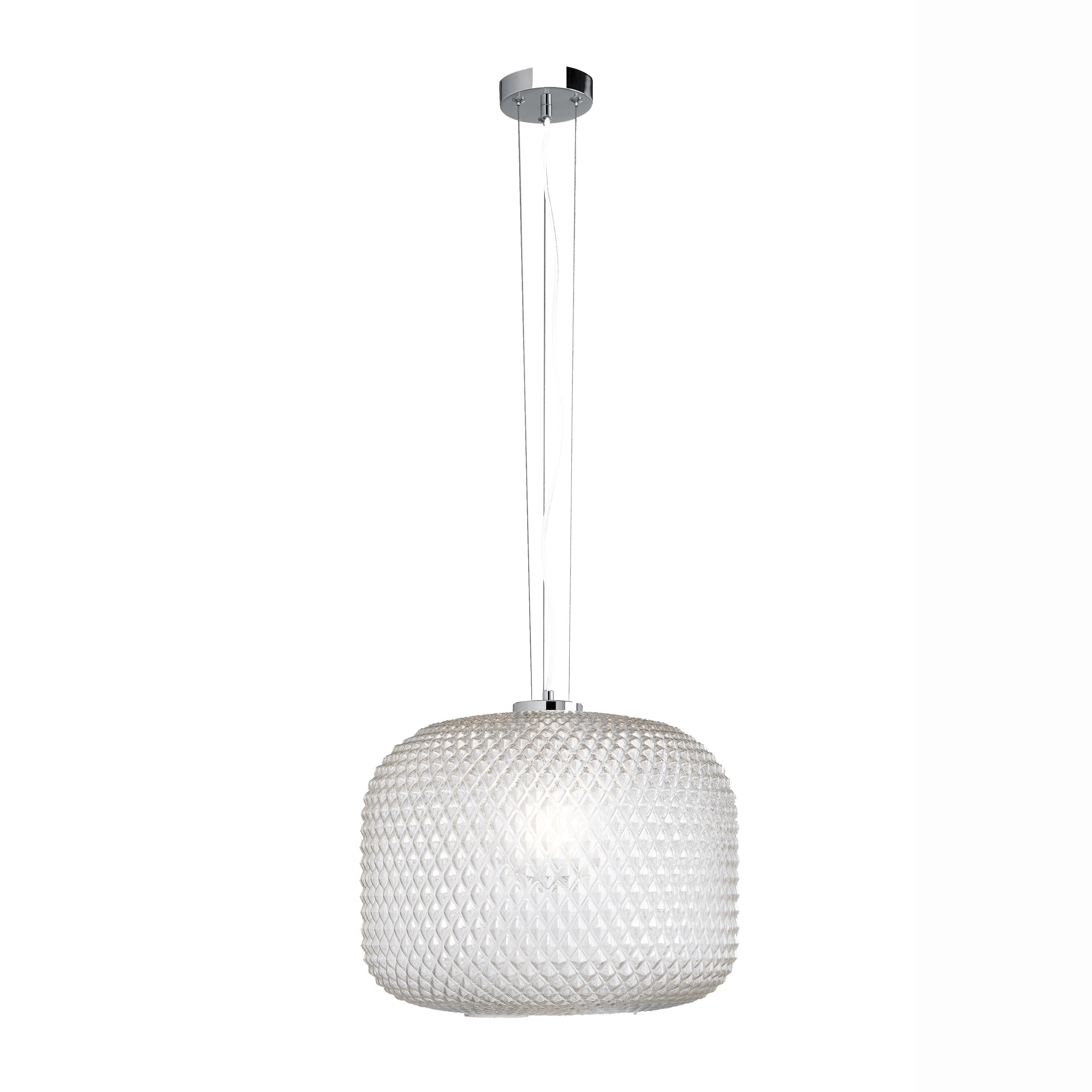 FAN I-ASHFORD-S40 TR Závěsné svítidlo Ashford Sferica, průhledné, 1 x E27, 40 x 150 cm - FANEUROPE