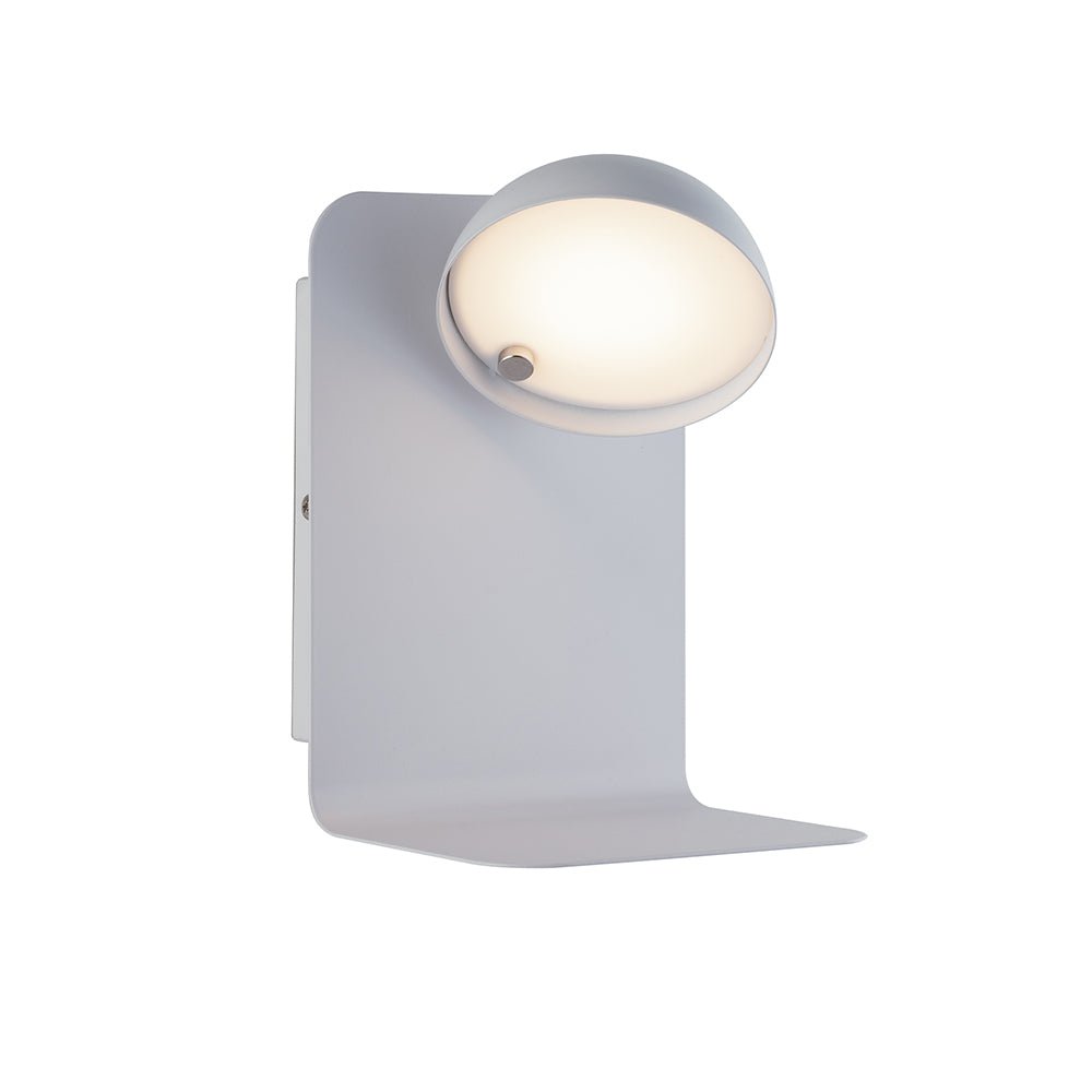 FAN I-BOING-AP BCO Nástěnné svítidlo LED Boing, nastavitelné, bílé, s USB 2 A, 5 W, 500 lm, 4000 K, 14 x 13 x 19 cm - FANEUROPE