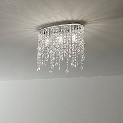 Obrázek pro produkt Stropní svítidlo Breeze, chrom, 3xE14, 40 x 15,5 x 36 cm - FANEUROPE
