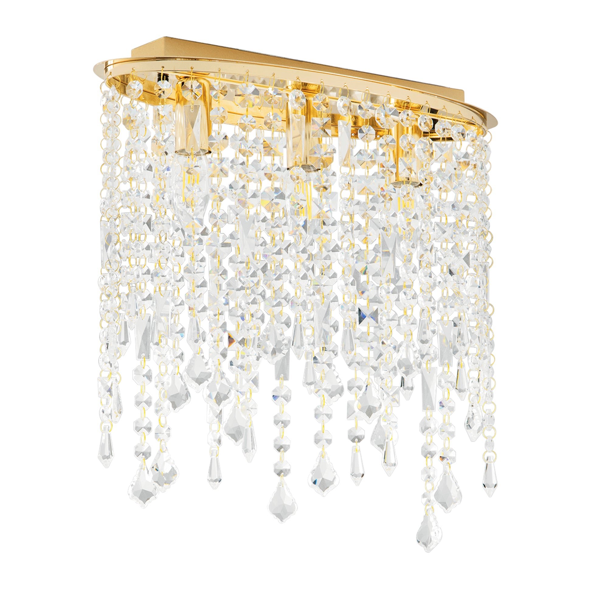 FAN I-BREEZE/PL3 ORO Stropní svítidlo Breeze, zlaté, 3xE14, 40 x 15,5 x 36 cm - FANEUROPE
