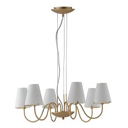 Obrázek pro produkt Závěsné svítidlo Canto, zlaté/bílé, 6xG9, 65,6 x 120 cm - FANEUROPE
