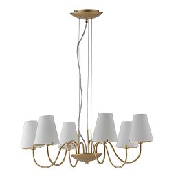 Obrázek pro produkt Závěsné svítidlo Canto, zlaté/bílé, 6xG9, 65,6 x 120 cm - FANEUROPE
