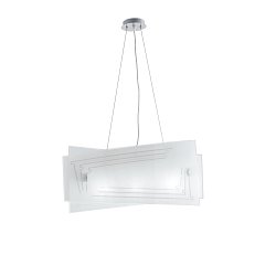 Obrázek pro produkt Závěsné svítidlo Concept, bílé, 4 x E27, 60 x 20 x 130 cm - FANEUROPE
