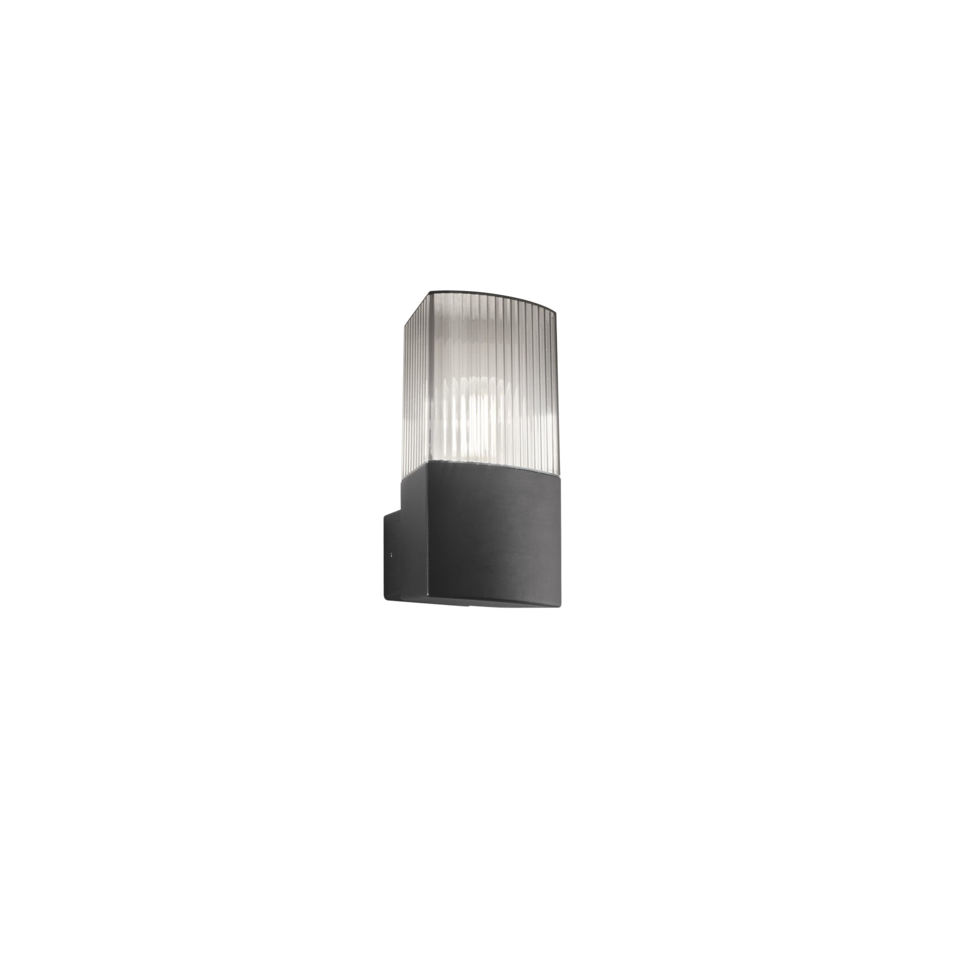 FAN I-DARK-AP1 Nástěnné svítidlo Dark, hliník/antracit, 1 x E27, difuzor PC Fumé, IP54 - FANEUROPE