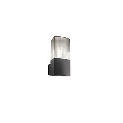 Obrázek pro produkt Nástěnné svítidlo Dark, hliník/antracit, 1 x E27, difuzor PC Fumé, IP54 - FANEUROPE
