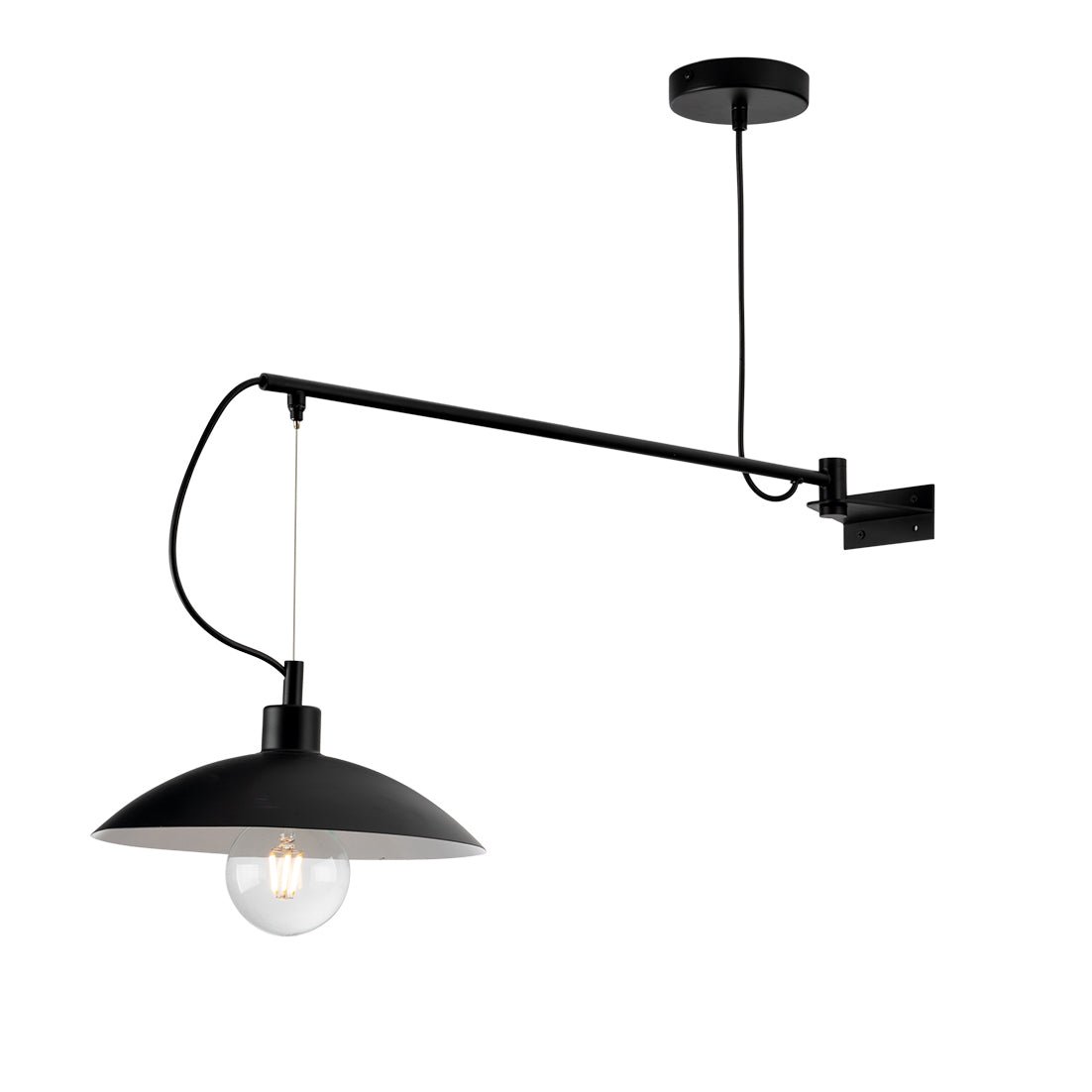 FAN I-ELDORADO-AP-NER Nástěnné svítidlo Eldorado, černé, 1 x E27, 83 x 30 x 128 cm - FANEUROPE
