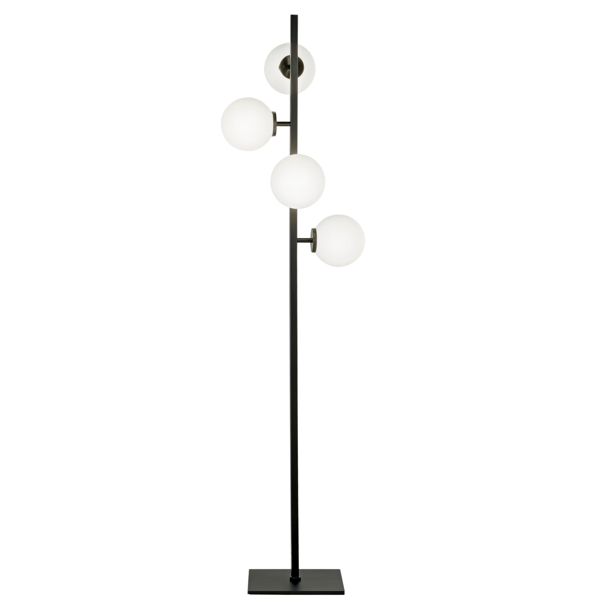 FAN I-ENOIRE-PT4 Stojací lampa Piantana Enoire, černá, 4 x E14, 149,8 x 37,5 x 25 cm - FANEUROPE