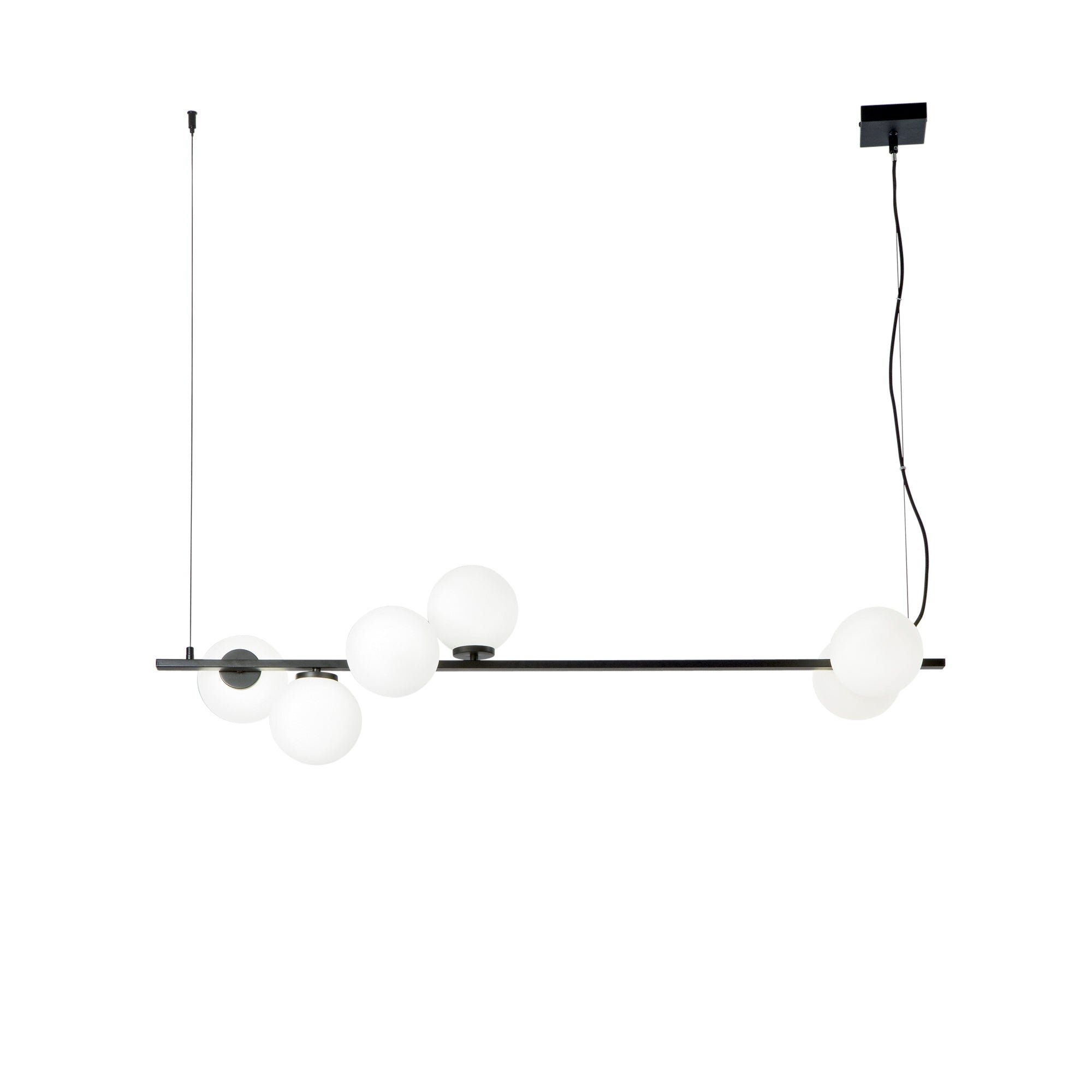 FAN I-ENOIRE-S120 Závěsné svítidlo Enoire, černé, 6 x E14, 120 x 150 cm - FANEUROPE