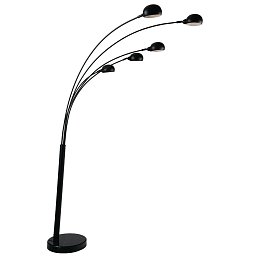 Obrázek pro produkt Stojací lampa Piantana Eracle, černá, 5 x E14, 108 x 35 x 219 cm - FANEUROPE