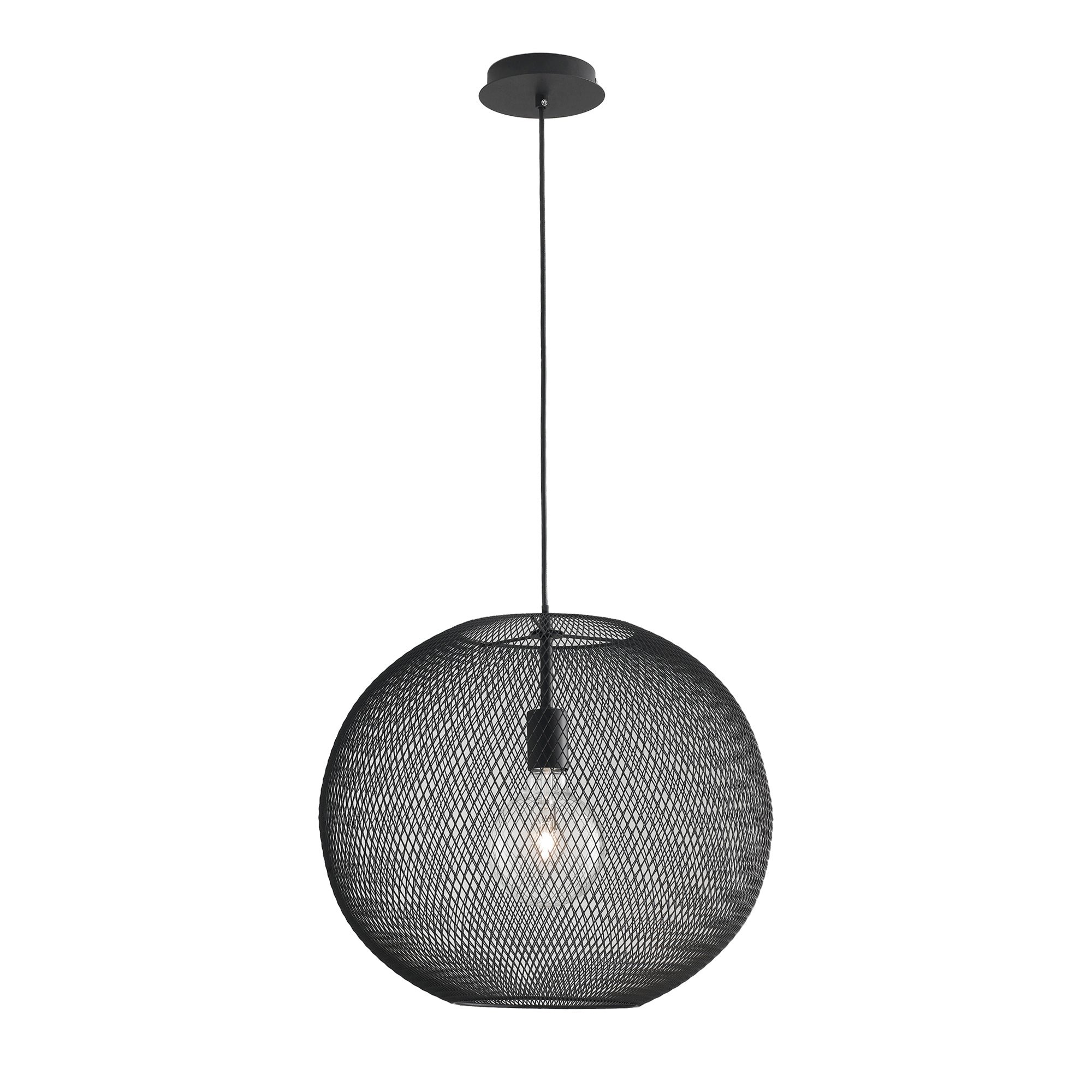FAN I-ESEDRA-S50 NER Závěsné svítidlo Esedra, černé, 1 x E27, 50 x 154 cm - FANEUROPE