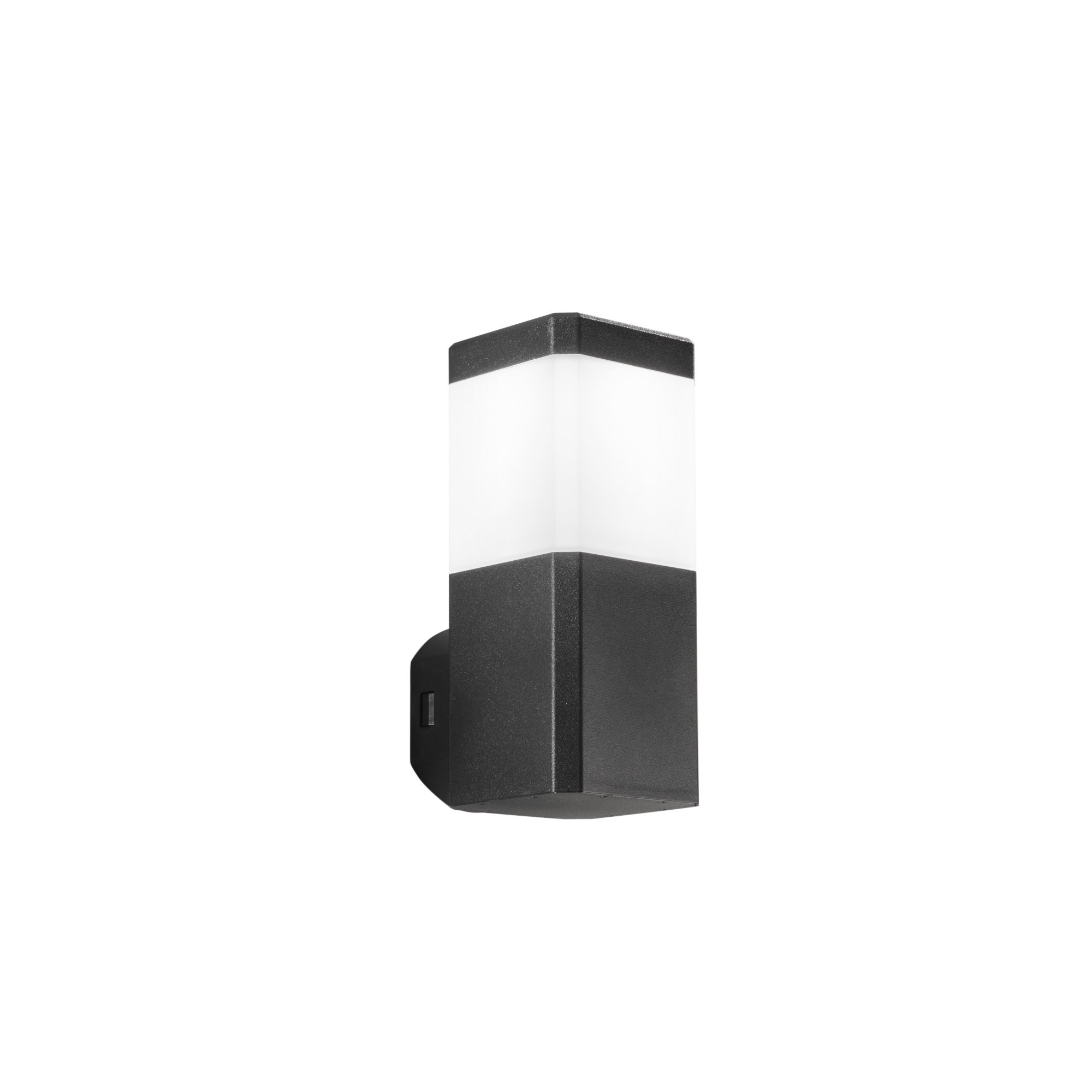 FAN I-FOCUS-Q-AP-NER Nástěnné svítidlo, hranaté, polykarbonátové, černé, 1 x GU10, 131 x 100 x 242 mm, IP65 - FANEUROPE