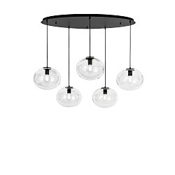 Obrázek pro produkt Závěsné svítidlo Galaxy, černé, 5 x E27, 119,5 x 78,5 x 150 cm - FANEUROPE