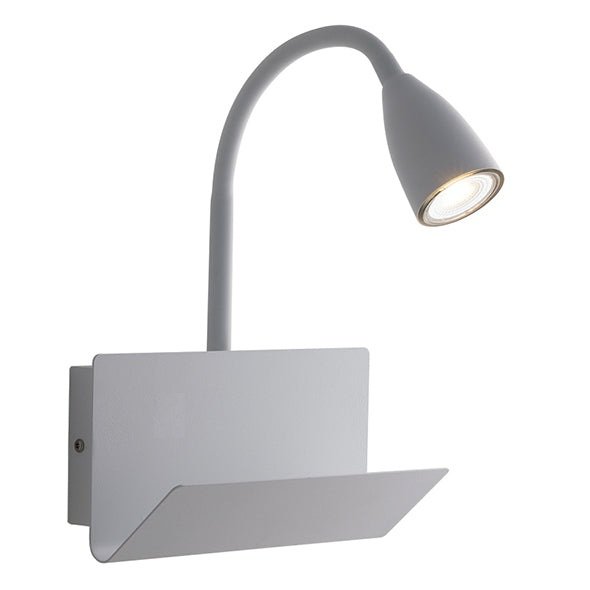 FAN I-GULP-AP BCO Nástěnné svítidlo Gulp Flessibile, bílé, s USB 2 A, 1 x GU10, 23 x 27 x 49 cm - FANEUROPE