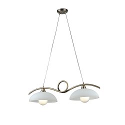 Obrázek pro produkt Závěsné svítidlo Halley, zlatohnědé, 2 x E27, 76 x 30 x 110 cm - FANEUROPE