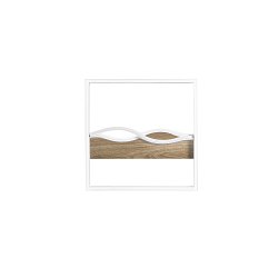 Obrázek pro produkt Stropní LED svítidlo Hawaii hranaté, bílé/dřevěné, 40 W, 5120 lm, CCT, 40 x 40 x 6,3 cm - FANEUROPE
