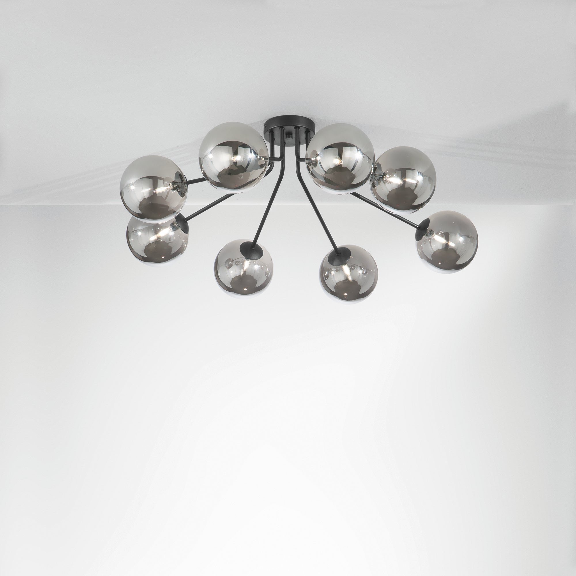 FAN I-HONEY-PL8-NER Stropní svítidlo Honey, černé, 8 x G9, 28 x 88,4 x 80,8 cm - FANEUROPE