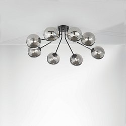 Obrázek pro produkt Stropní svítidlo Honey, černé, 8 x G9, 28 x 88,4 x 80,8 cm - FANEUROPE