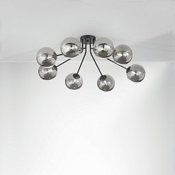 Obrázek pro produkt Stropní svítidlo Honey, černé, 8 x G9, 28 x 88,4 x 80,8 cm - FANEUROPE