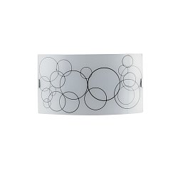 Obrázek pro produkt Nástěnné svítidlo Karma, bílé/černé, 2 x E27, 35 x 10,5 x 20 cm - FANEUROPE