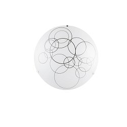 Obrázek pro produkt Stropní svítidlo Karma, bílé/černé, 3 x E27, 40 x 10,5 cm - FANEUROPE