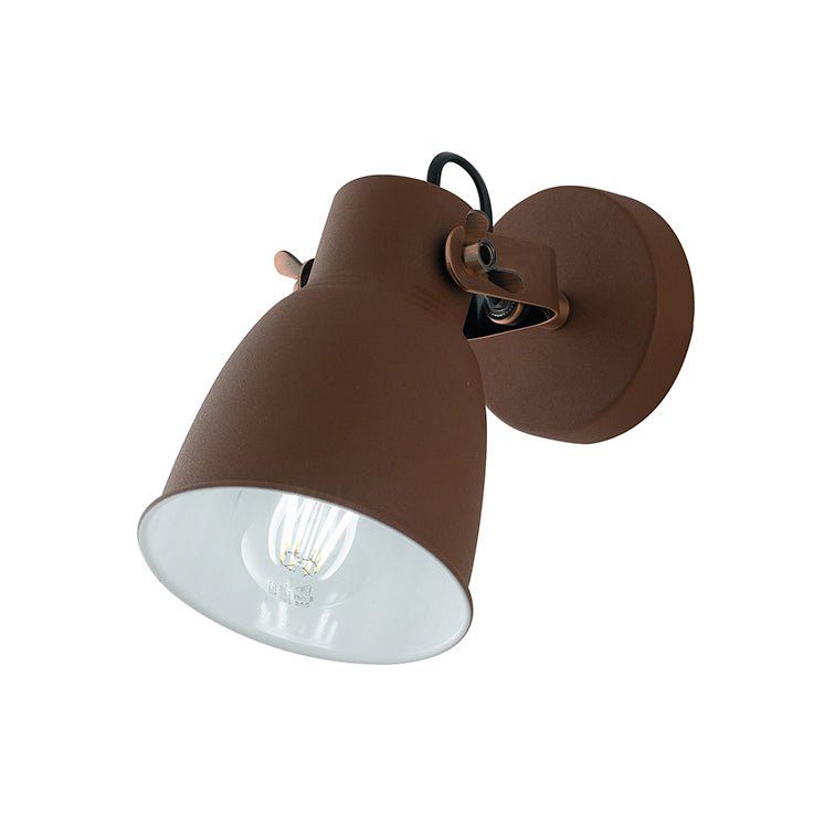 FAN I-LEGEND-AP1 BRO Nástěnné svítidlo Legend, corten/niklové, 1 x E27, 12,3 x 22 x 19,5 cm - FANEUROPE