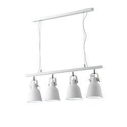 Obrázek pro produkt Závěsné svítidlo Legend, bílé/niklové, 4 x E27, 85,5 x 179 cm - FANEUROPE
