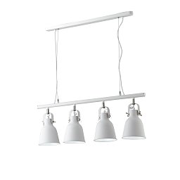 Obrázek pro produkt Závěsné svítidlo Legend, bílé/niklové, 4 x E27, 85,5 x 179 cm - FANEUROPE