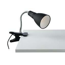Obrázek pro produkt Nástěnné svítidlo Logiko s klipem, černé, 1 x E14, 11,5 x 7,3 x 36,5 cm - FANEUROPE